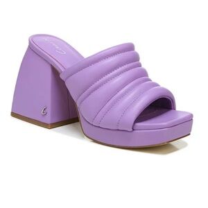 Circus by Sam Edelman Marlie Purple Open Toe Slide Chunky Platform Sandals Y2K